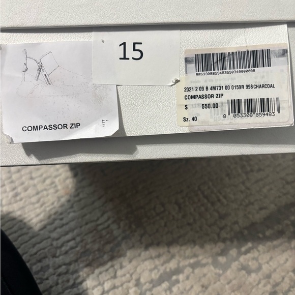 NWT Moncler Black and White Sneakers compassor zip womens size 40 - Picture 7 of 7